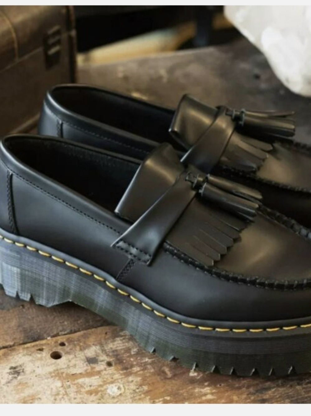 Dr. Martens Black Tassel Platform Loafers - Picture 3 of 5
